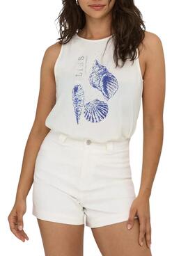 Camiseta Only Free blanco para mujer