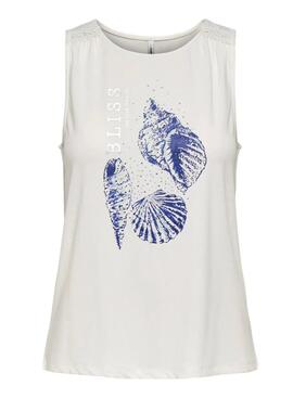 Camiseta Only Free blanco para mujer