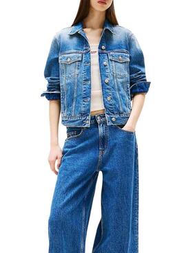 Chaqueta vaquera Tommy Jeans Trucker azul para mujer