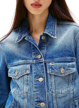 Chaqueta vaquera Tommy Jeans Trucker azul para mujer