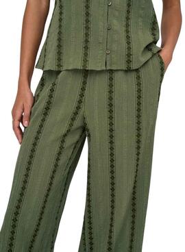 Pantalón Only Liana verde para mujer
