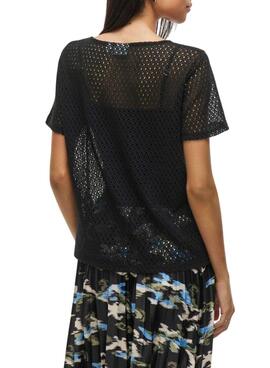 Camiseta Vila Mine negro para mujer