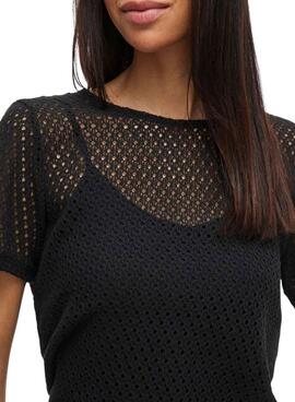 Camiseta Vila Mine negro para mujer