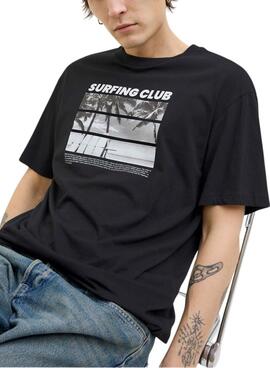 Camiseta Jack and Jones Porto negro para hombre
