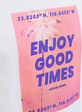 Camiseta Jack and Jones Porto blanco para hombre