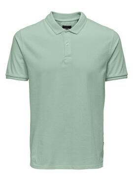 Polo Only and Sons Travis verde para hombre