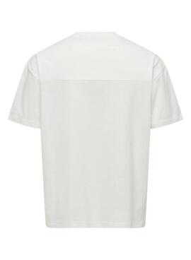 Camiseta Only and Sons King Loose blanco para hombre