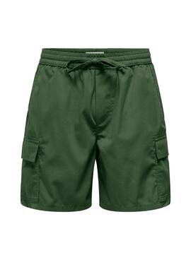 Bermudas Only and Sons Onskal verde para hombre
