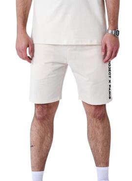 Bermudas Project x Paris Logo beige para hombre