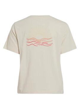 Camiseta Vila Visybil beige para mujer