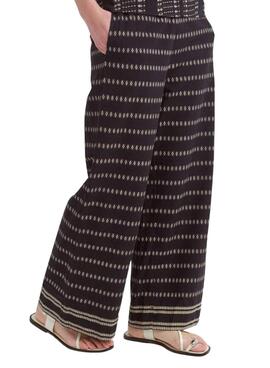 Pantalón Vila Visavila estampado negro para mujer