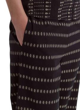 Pantalón Vila Visavila estampado negro para mujer