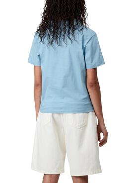 Camiseta Carhartt Script azul para mujer