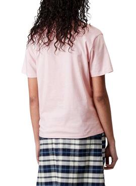 Camiseta Carhartt Script rosa para mujer