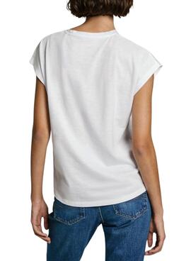 Camiseta Pepe Jeans Roalie blanco para mujer