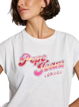 Camiseta Pepe Jeans Roalie blanco para mujer