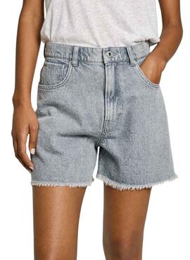  Shorts Pepe Jeans A Line gris para mujer