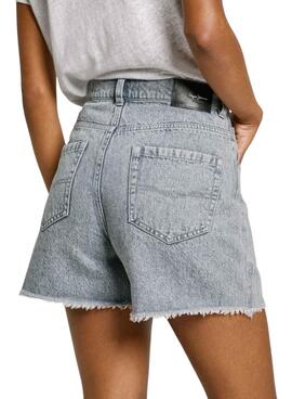  Shorts Pepe Jeans A Line gris para mujer