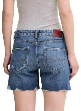 Bermudas Pepe Jeans Distressed denim oscuro para mujer