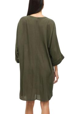 Vestido Vila Vipaliva verde para mujer