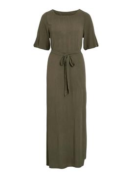 Vestido Vila Vipaliva verde para mujer