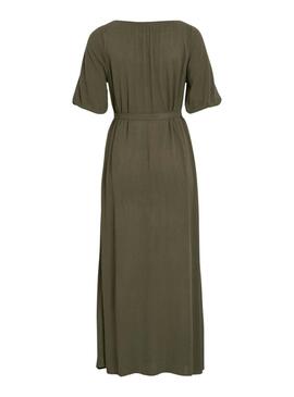 Vestido Vila Vipaliva verde para mujer