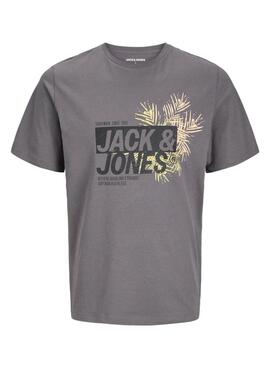 Camiseta Jack and Jones Jaxon gris para hombre