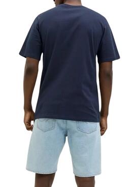 Camiseta Jack and Jones Jaxon marino para hombre