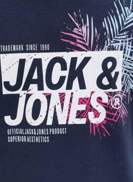 Camiseta Jack and Jones Jaxon marino para hombre