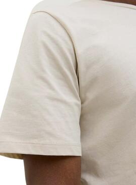 Camiseta Jack and Jones Jaxon beige para hombre