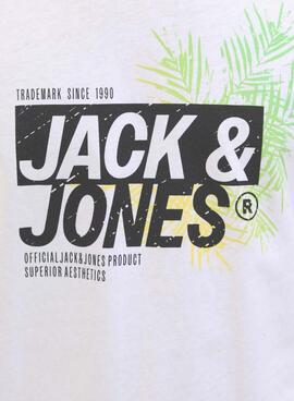 Camiseta Jack and Jones Jaxon blanco para hombre