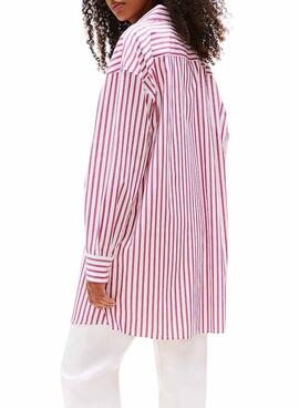 Vestido Tommy Jeans Oversized rosa para mujer