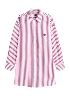 Vestido Tommy Jeans Oversized rosa para mujer