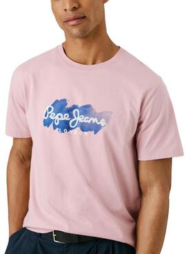 Camiseta Pepe Jeans Milton rosa para hombre