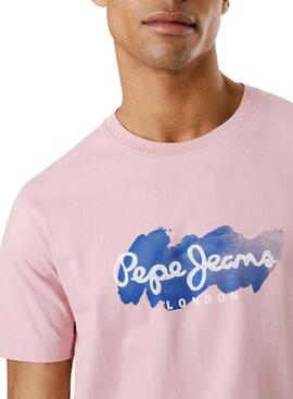 Camiseta Pepe Jeans Milton rosa para hombre