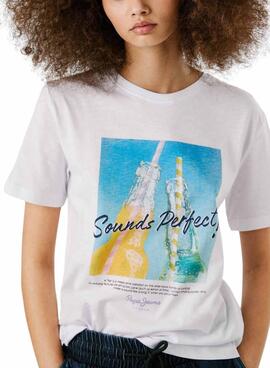 Camiseta Pepe Jeans  Angel  blanco para mujer 