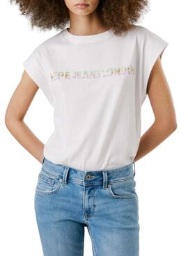Camiseta Pepe Jeans Aurore blanco para mujer