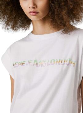 Camiseta Pepe Jeans Aurore blanco para mujer