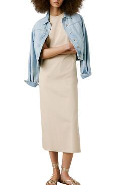 Vestido Pepe Jeans Ari beige para mujer