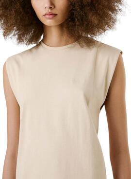 Vestido Pepe Jeans Ari beige para mujer