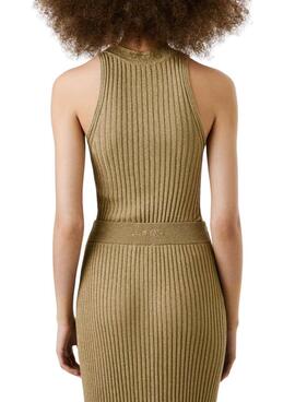 Top Pepe Jeans Celia dorado para mujer