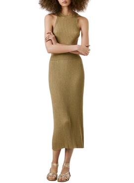 Top Pepe Jeans Celia dorado para mujer