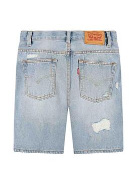 Bermudas Levis Destructed denim para niño