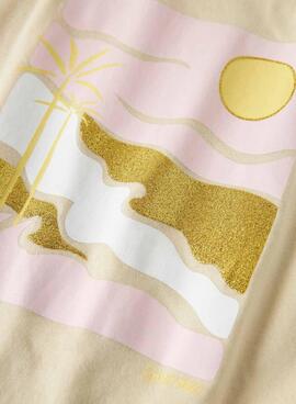 Camiseta Name It Jekan beige para niña