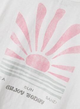 Camiseta Name It Jely blanco para niña