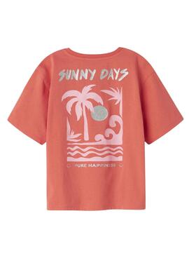 Camiseta Name It Jely coral para niña