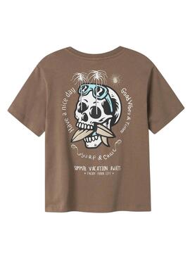 Camiseta Name It Jotim marrón para niño