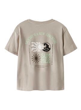 Camiseta Name It Jeano beige para niño