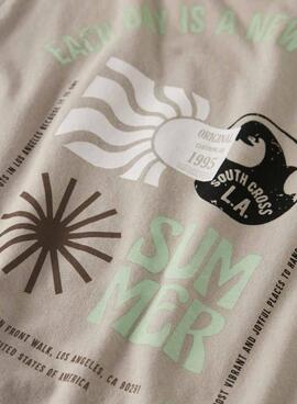 Camiseta Name It Jeano beige para niño