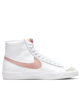 Zapatillas Nike Blazer Mid 77 blanco y rosa para mujer